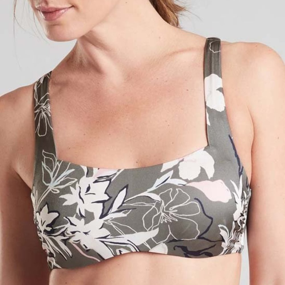 Athleta Aqualuxe Wildflower Bikini Top